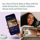 Owlet - Dream Duo Dream Sock Baby Monitor and HD Camera, Bedtime Blue Image 6