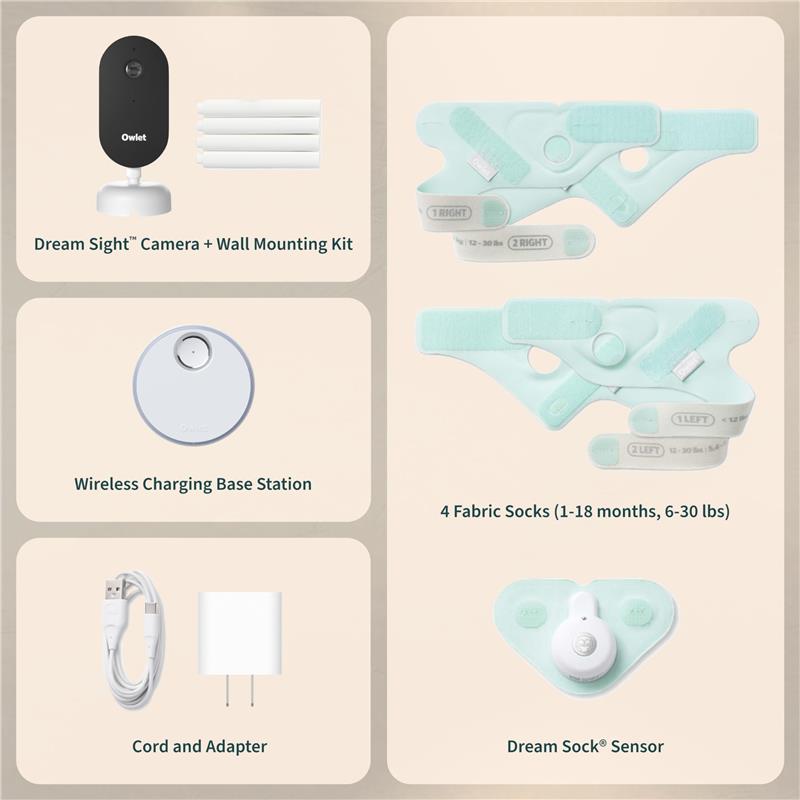 Owlet - Dream Duo™ 3 Baby Monitor, Bedtime Blue Image 8