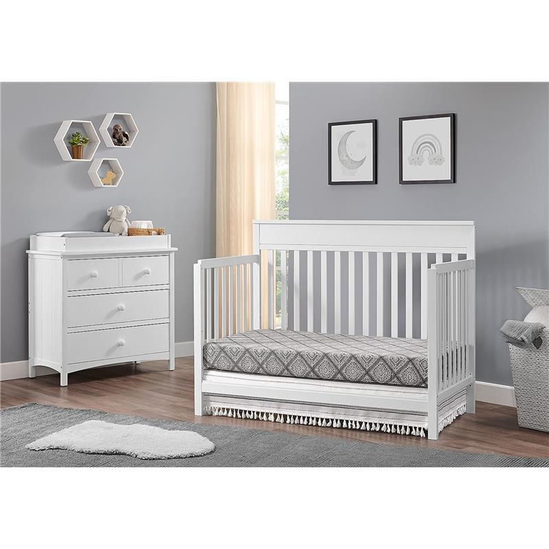 Oxford Baby Castle Hill 4-in-1 Convertible Crib, White Image 3