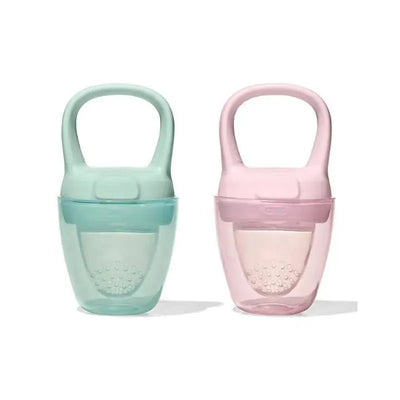Oxo - 2Pk Tot Silicone Self-Feeder, Opal and Blossom Image 1