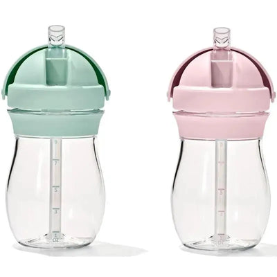 Oxo - 2Pk Tot Transitions Straw Cup 9 Oz, Opal/Blossom Image 1