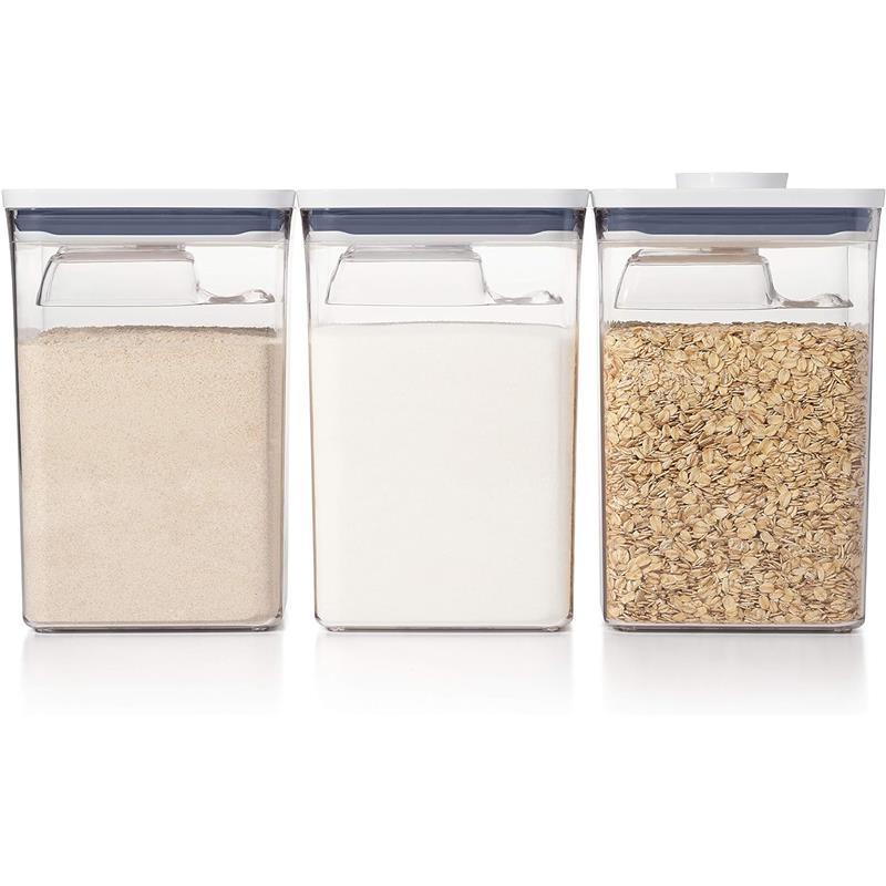 Oxo - 6Pk Good Grips Airtight Food Storage Container Set (3 Large Canisters + 3 Scoops) Image 1