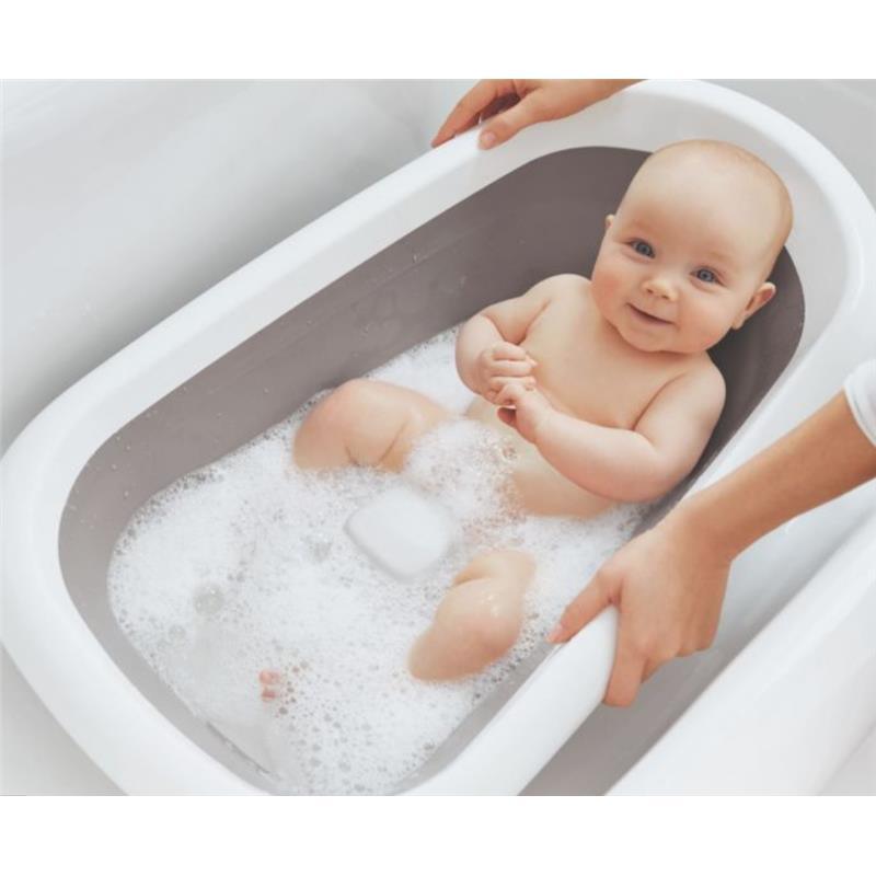 OXO Grey & White Splash & Store Baby Bathtub Image 3