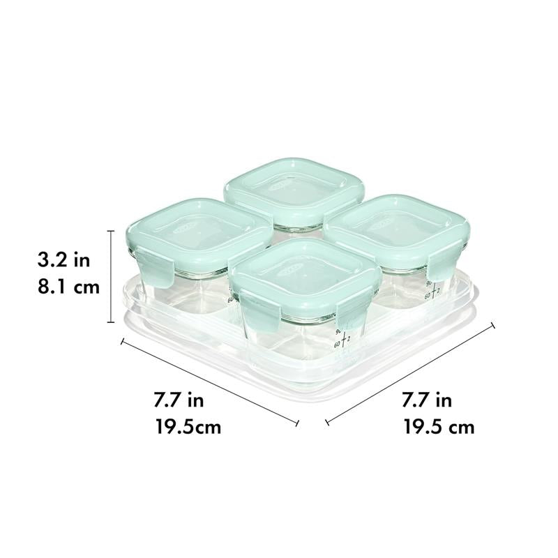 Oxo - Oxo Tot Glass Baby Blocks Food Storage Containers 4 Oz Image 2