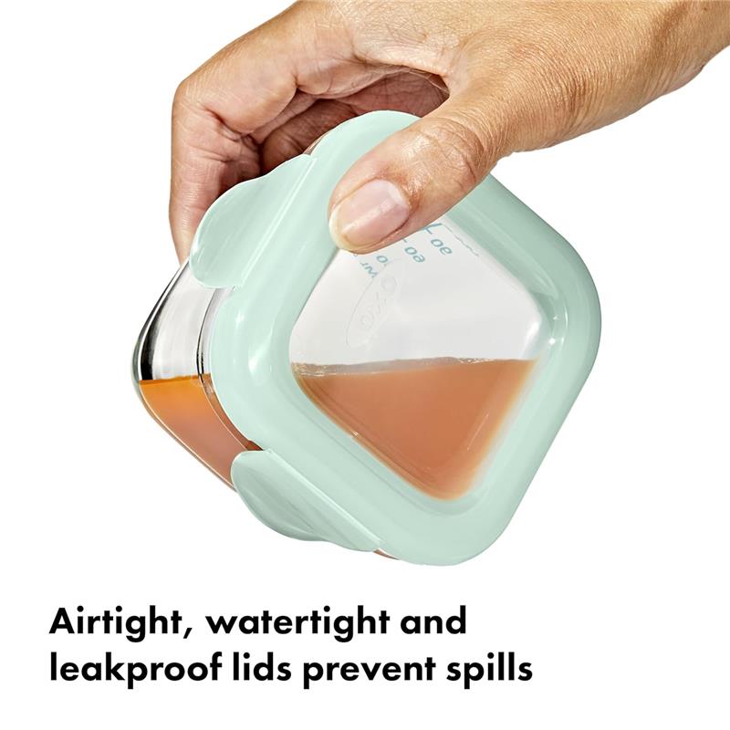 Oxo - Oxo Tot Glass Baby Blocks Food Storage Containers 4 Oz Image 3