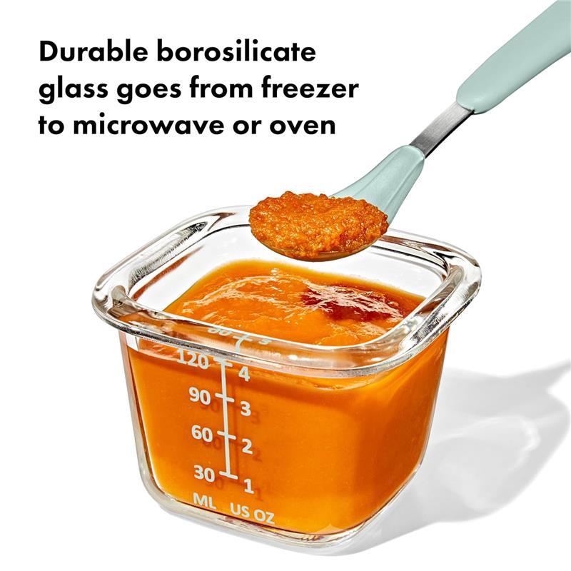 Oxo - Oxo Tot Glass Baby Blocks Food Storage Containers 4 Oz Image 5