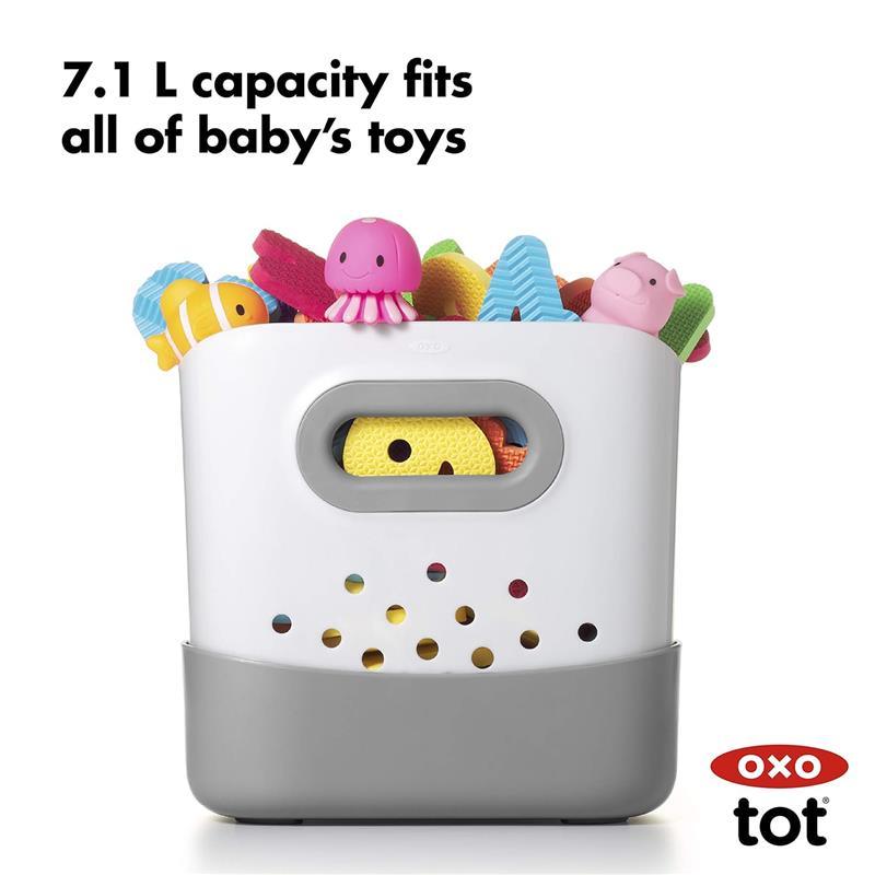 Oxo - Tot Stand Up Bath Toy Storage, Gray Image 3