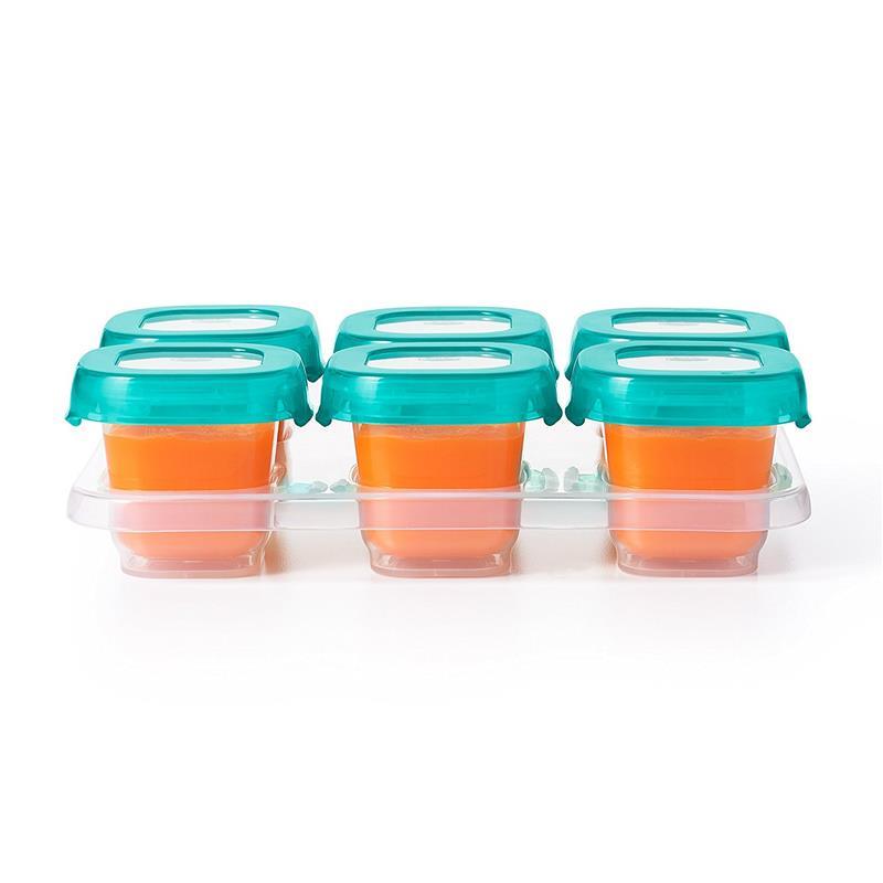 OXO Tot Baby Block Freezer Storage Containers 2 oz - Teal Image 3