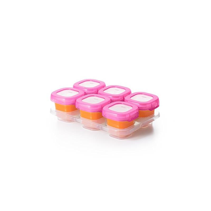 OXO Tot Baby Blocks Freezer Storage Containers 2 oz - Pink Image 9