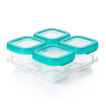 OXO Tot Baby Blocks Freezer Storage Containers 6 oz - Teal Image 1