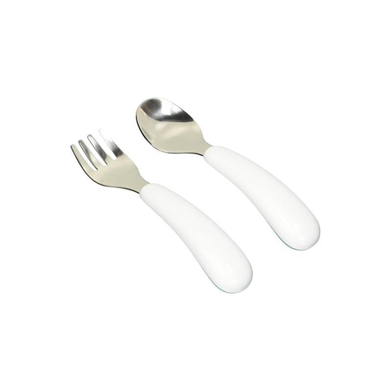 OXO Tot On-The-Go Fork & Spoon Set, Teal Image 3