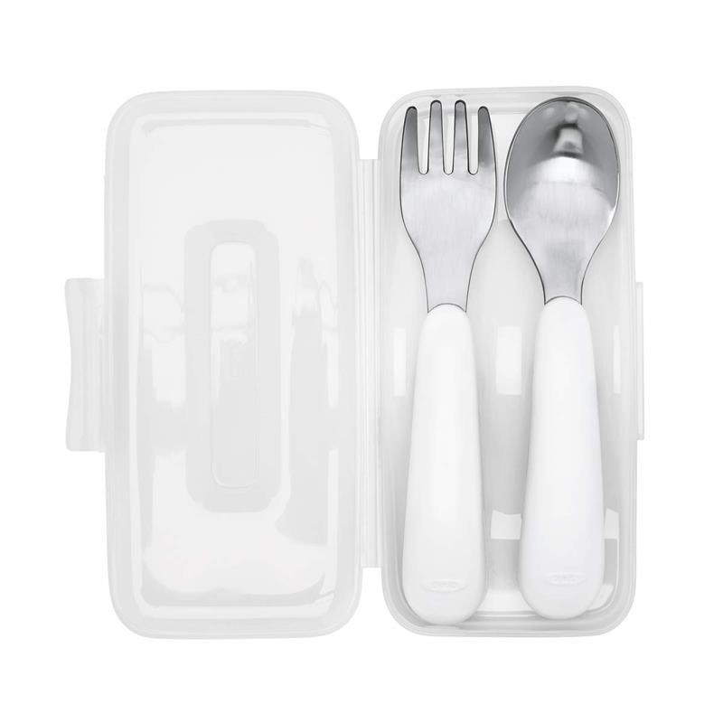 OXO Tot On-The-Go Fork & Spoon Set, Teal Image 5