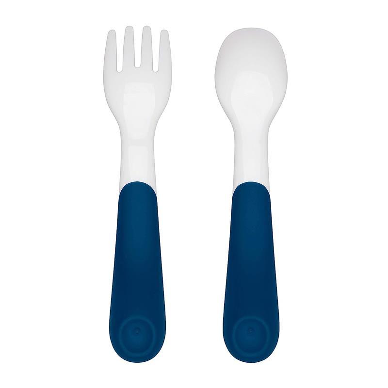 OXO - Tot On The Go Fork & Spoon Training Set, Navy Image 1