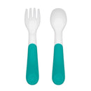 OXO - Tot On The Go Fork & Spoon Training Set, Teal Image 1