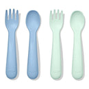 OXO - Tot Plastic Fork and Spoon Set, Opal/Dusk Image 1