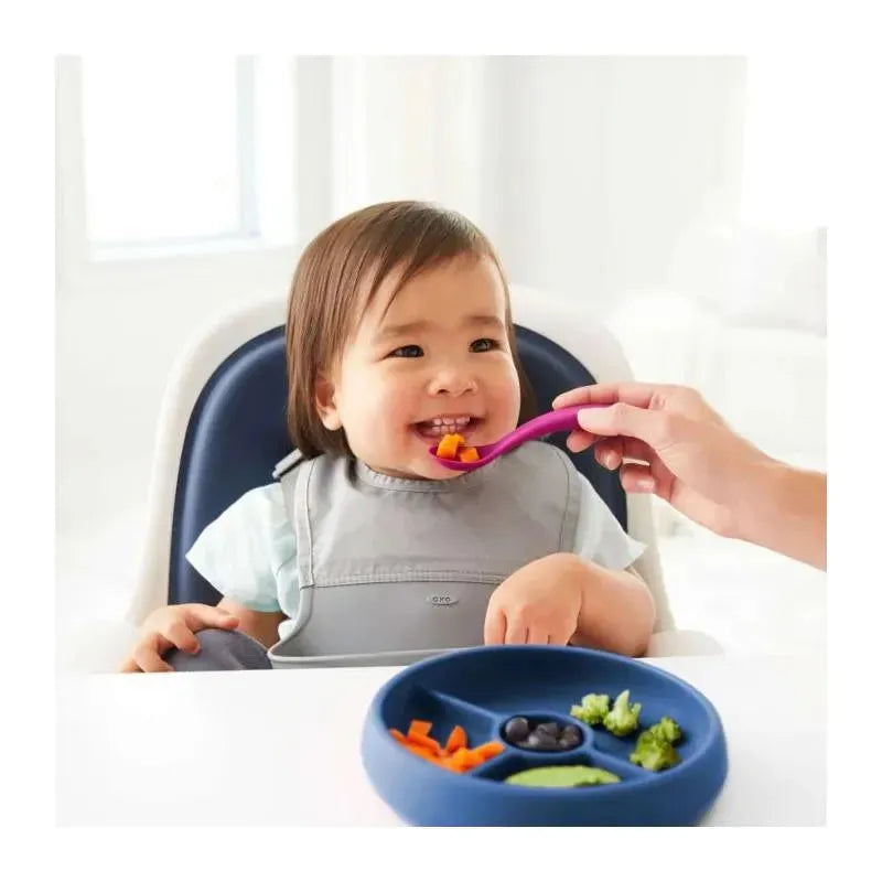 Oxo - Tot Silicone Divided Dinner Plate, Navy Image 2