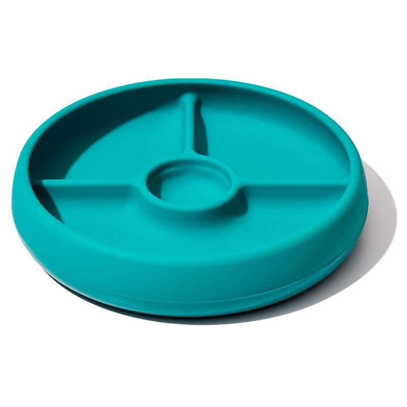 Oxo Tot Silicone Divided Dinner Plate Teal Image 1