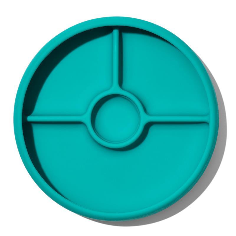 Oxo Tot Silicone Divided Dinner Plate Teal Image 4