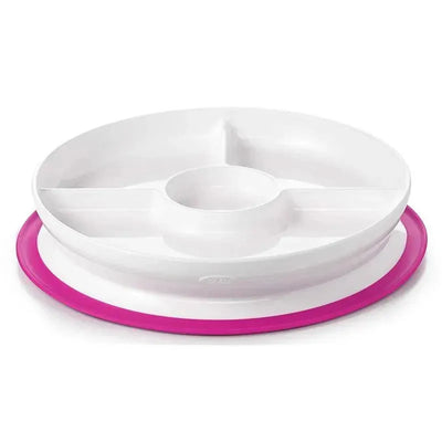 Oxo - Tot Stick & Stay Divided Plate, Pink Image 1