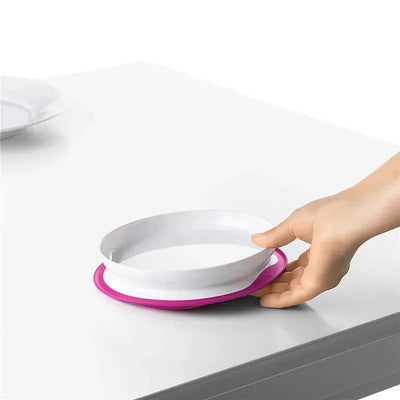 OXO Tot Stick & Stay Plate, Pink Image 1