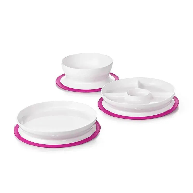 OXO Tot Stick & Stay Plate, Pink Image 4