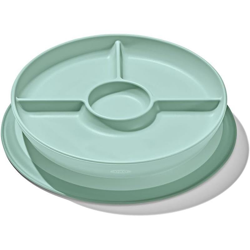 OXO - Tot Stick & Stay Suction Divided Plate, Opal Image 1