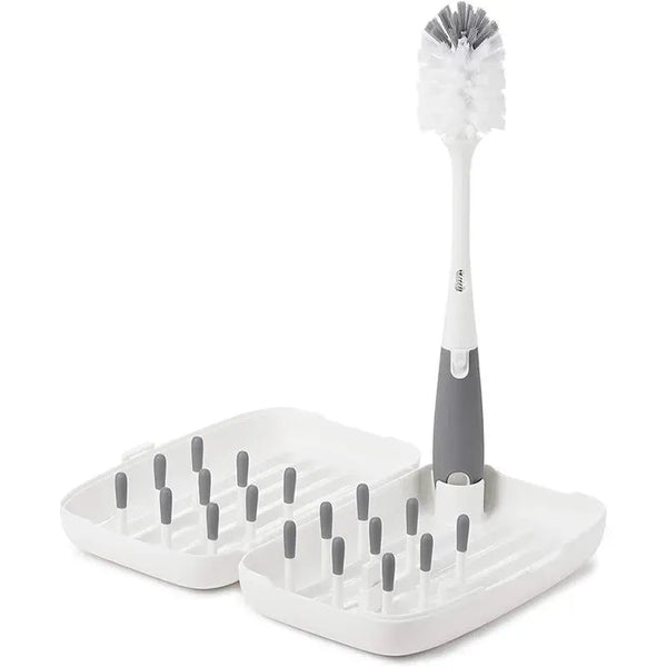 OXO - Tot Travel Size Drying Rack with Bottle Brush, Gray