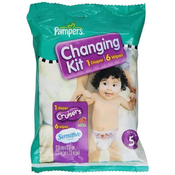Pampers Cruisers Changing Kit (1 Diaper + 6 Wipes)