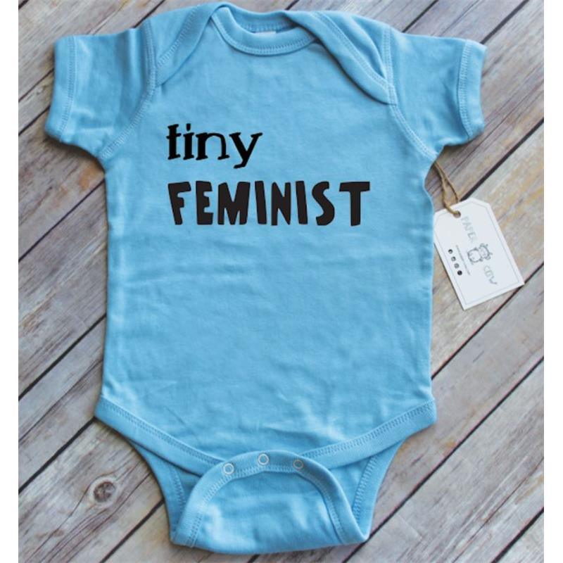 Paper Cow - Tiny Feminist Baby Bodysuit, White Image 4
