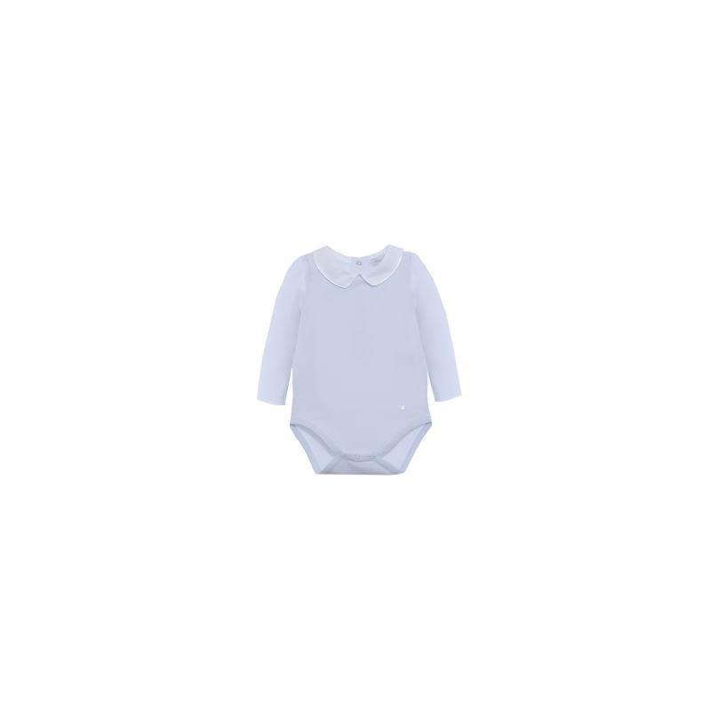 Patachou - Baby Boy Bodysuit Long Sleeved Knit, Blue Image 1