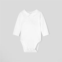 Patachou - Baby Boy Bodysuit Long Sleeved Knit, White Image 1