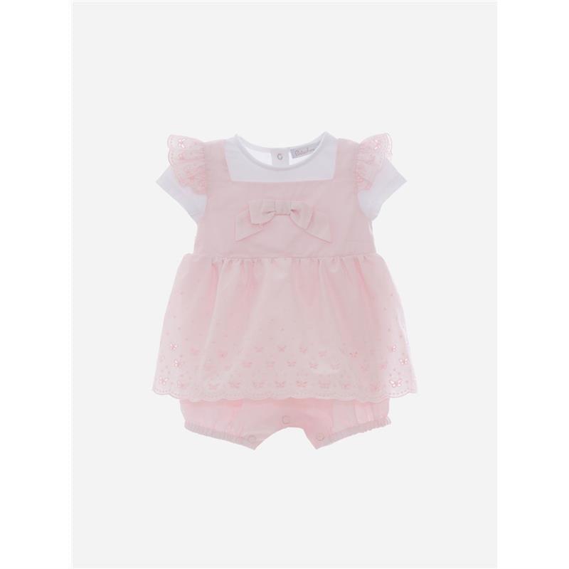 Patachou - Baby Girl Jersey Romper, Pink Image 1