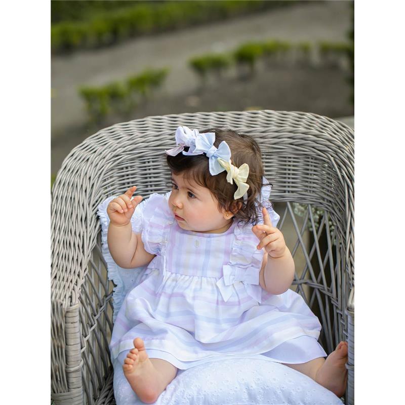 Patachou - Baby Girl Multicolour Striped Satin Dress Image 5