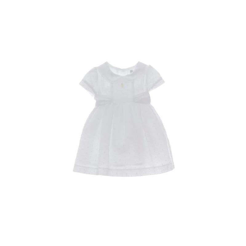 Patachou - Baby Girl Voile Dress, White Image 1