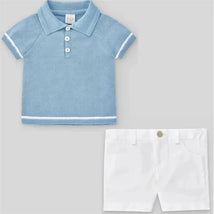 Paz Rodriguez - 2Pk Baby Set Polo T Shirt & Shorts, Topz Blue/White Image 1