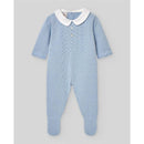 Paz Rodriguez - Baby Boy Knit Newborn Romper Vento, Sky Blue Image 1