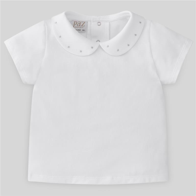Paz Rodriguez - Baby Boy Knit T-Shirt Confort V22, White Image 1