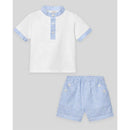 Paz Rodriguez - Baby Boy Set Knit Newborn Shirt + Shorts Dorna, White Image 1
