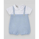 Paz Rodriguez - Baby Boy Woven Newborn Romper, Sky Blue Image 1