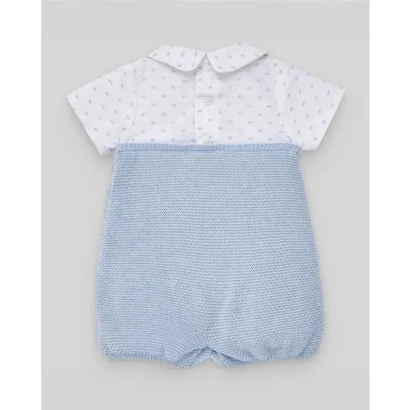 Paz Rodriguez - Baby Boy Woven Newborn Romper, Sky Blue Image 2