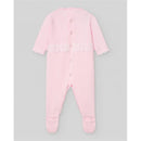 Paz Rodriguez - Baby Girl Knit Newborn Romper Linda, Chalk Pink/White Image 2