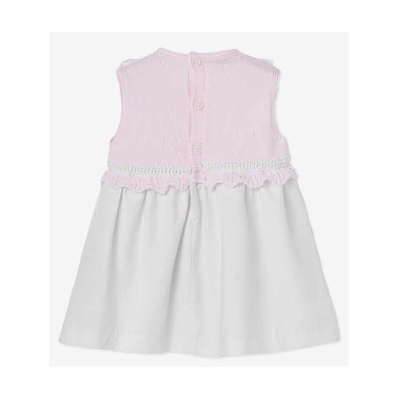 Paz Rodriguez Baby Girl Set Dress & Bloomer Alaia, Chalk Pink/White Image 3