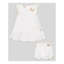 Paz Rodriguez - Baby Girl Set Woven Newborn Dress + Bloomers Lino, White Image 1