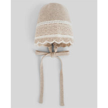 Paz Rodriguez Baby Knit Newborn Bonnet Lua, Light Brown/Cream Image 2
