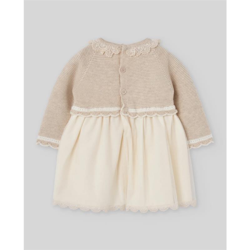 Paz Rodriguez Baby Knit Newborn Dress Nai, Light Pink/Cream Image 2