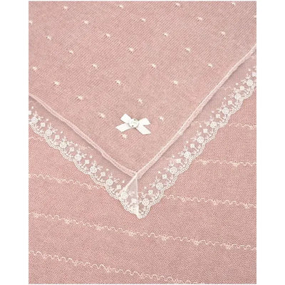 Paz Rodriguez - Baby Knit Newborn Hadas Blanket, Powder Pink/Beige Image 2
