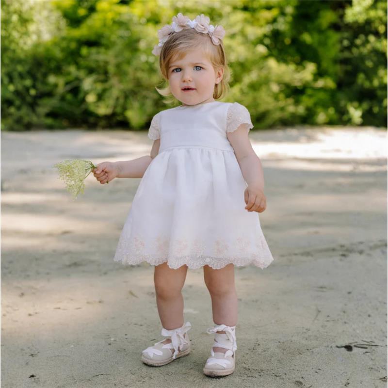 Paz Rodriguez Baby Set Dress + Bloomer Ceremonia, Cream Image 4