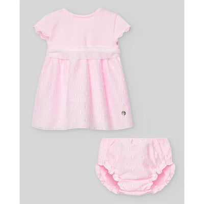 Paz Rodriguez - Baby Set Knit Newborn Dress + Bloomers Linda, Chalk Pink Image 1