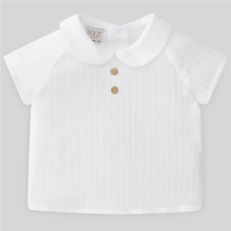 Paz Rodriguez - Baby Unisex Woven Shirt Merlo, White Image 1