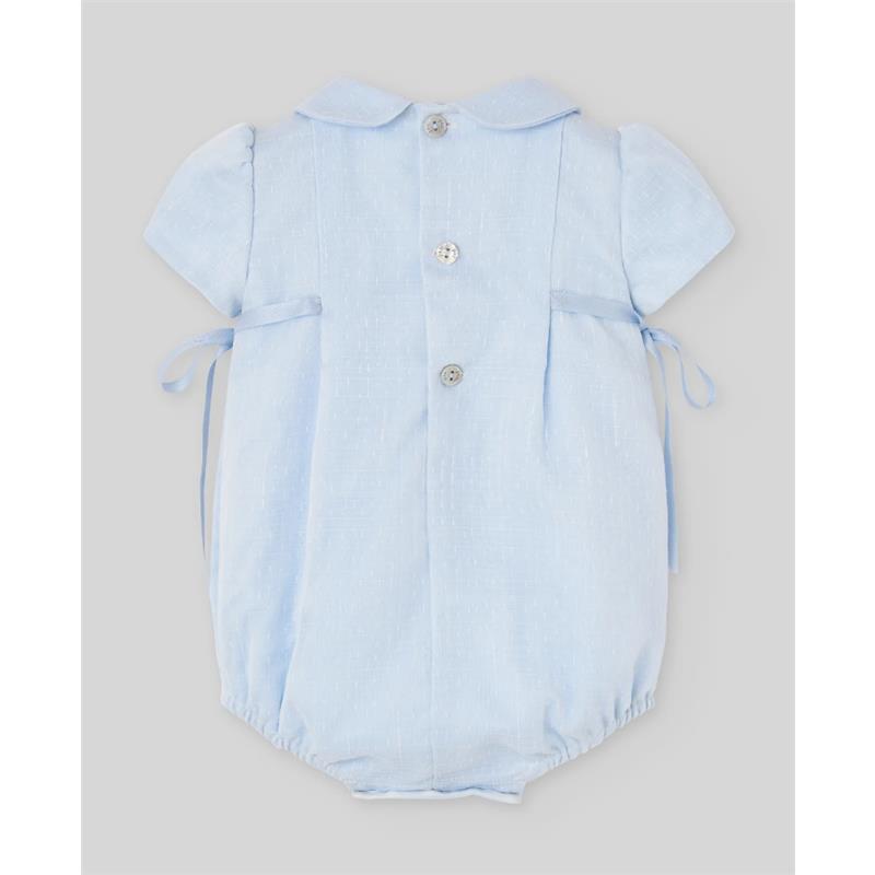 Paz Rodriguez Baby Woven Newborn Shortsleeved Romper Fogar, Light Blue Image 2